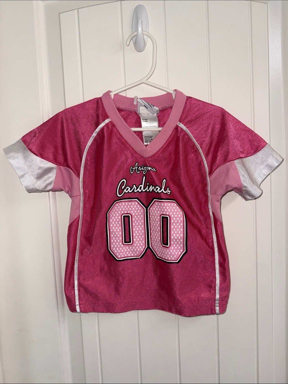 Kids Arizona Cardinals Pink Football Jersey Top sz 3T NFL team apparel